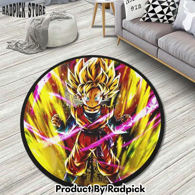 Goten skill round rug custom dragon ball anime circle carpet  rp5953763